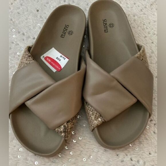 Susina Vista Snakeskin Slide Sandals Size 8 NWT - Picture 3 of 7